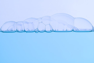 Light blue bubbles and water White background