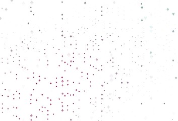 Light Pink vector background with cards signs.