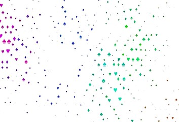 Light Multicolor, Rainbow vector cover with symbols of gamble.