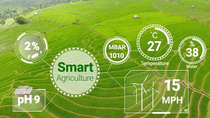 Smart digital agriculture technology by futuristic sensor data collection management by artificial...