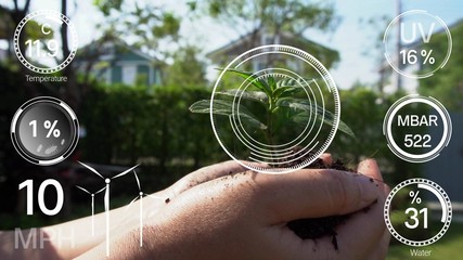 Smart digital agriculture technology by futuristic sensor data collection management by artificial...