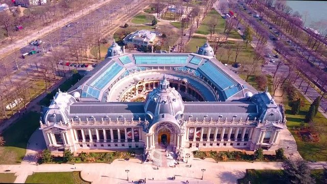 Aerial of Petit Palais in Paris.