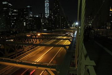 Fototapeta na wymiar New York Night Bridge 