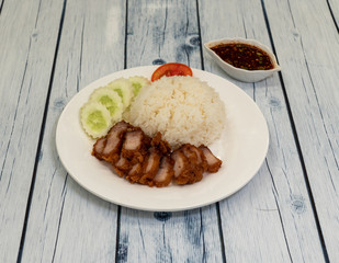 Crispy  Pork with Rice and Dip 12111