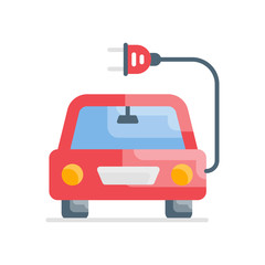 Electric Car Vector Icon