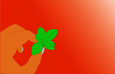 Planting a plant. Vector graphic of man's hand while planting the tree with the light rays coming from corner. save environment. Earth day concept media.
