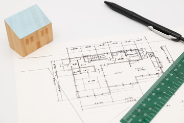 住宅図面と模型