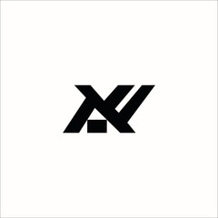 letter AW logo vector