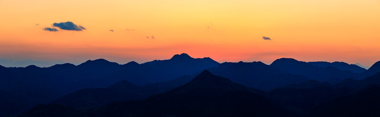 Fototapeta premium Continuous mountains. The mountain background of Chinese painting.