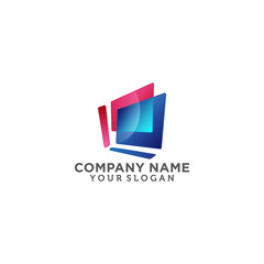 Computer Logo Images Stock Vectors