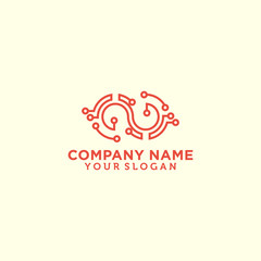 Abstract technology logo template vector icon