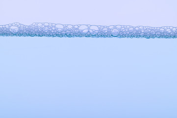 Light blue bubbles and water White background