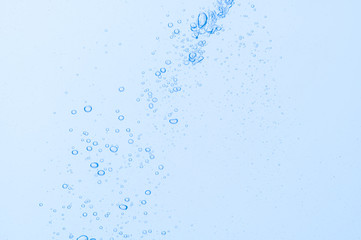Light blue bubbles and water White background