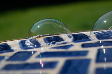 bubbles on a table