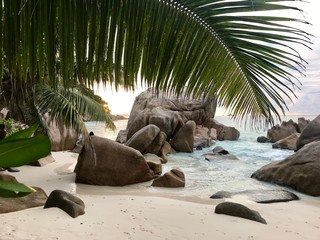 Plage des Seychelles. Oc&eacute;an indien. Une &icirc;le paradisiaque. 