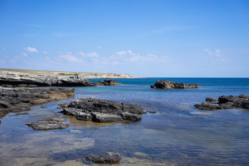 The steep and steep coast of Cape Tarkhankut