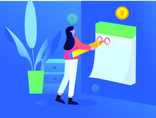 woman with shopping bags vector illustration