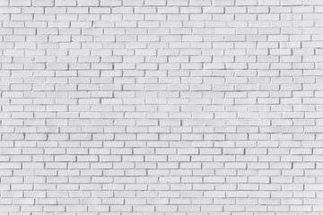 Fototapeta na wymiar White painted brick wall for texture or background