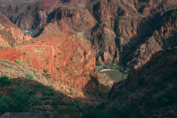 Grand Canyon hiking trail in Arizona