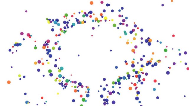 Bonding colored protein on a white background. Agglutination.