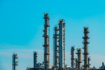 Chemical plant. Pictures related to environmental protection.