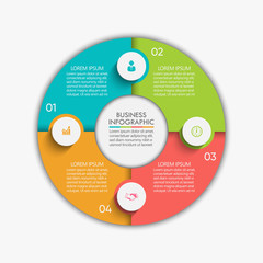 Business circle. timeline infographic icons designed for abstract background template milestone element modern diagram process technology digital marketing data presentation chart Vector