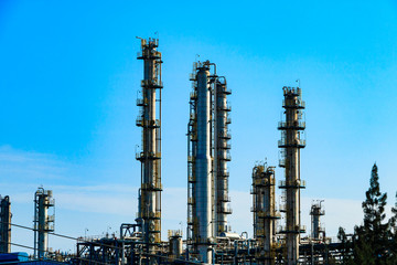 Chemical plant. Pictures related to environmental protection.