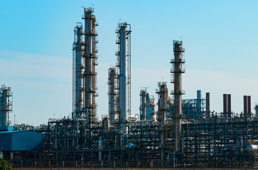 Chemical plant. Pictures related to environmental protection.