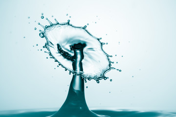 Water splash crown. Drop collision