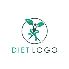 Healthy Life Fitness and wellness diet vector logo design set