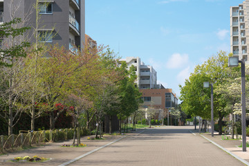 Tokyo,Japan-April 10, 2020: Residential area at the suburb of Tokyo, Japan
