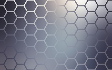 Interactive hexagon grey abstract background. Geometric pattern.