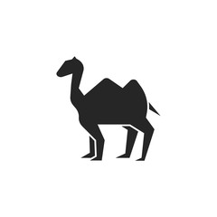 Camel animal black icon isolated on a white background.