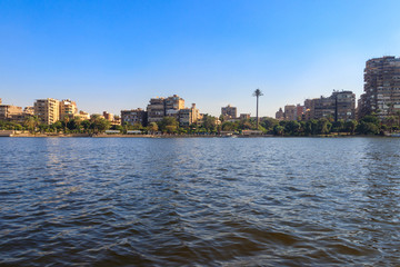 Obraz premium View of the Cairo city and Nile river in Egypt
