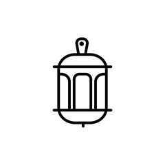 Lamp thin line icon isolated on a white background