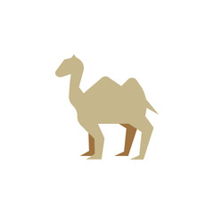 Camel animal flat icon isolated on a white background