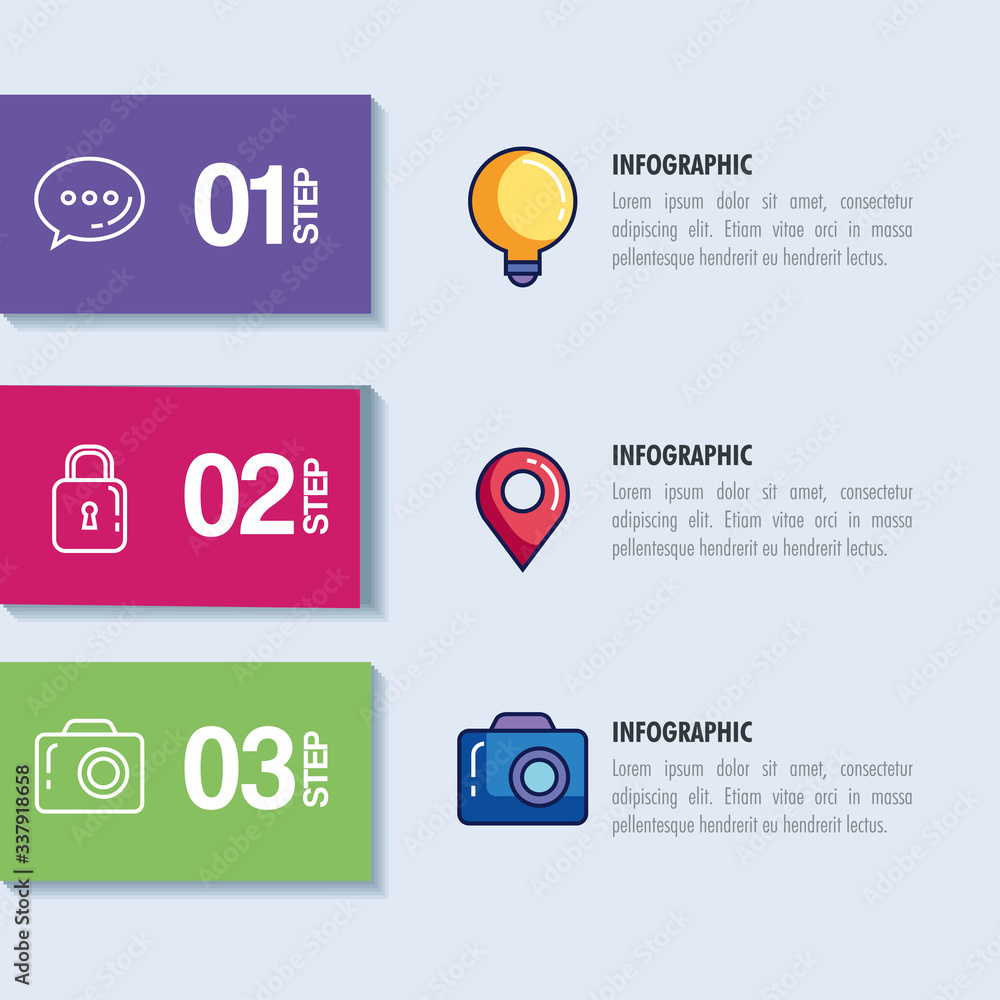 Poster statistical infographic with numbers and icons vector illustration design