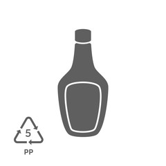 Ketchup and Mustard Sauce Bottle. Flat Vector Icon