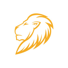 Lion Logo Vector Design Illustrator. Vintage Luxury Lion Head Logo Design Template. Abstract Lion Shield Logo Vector Design
