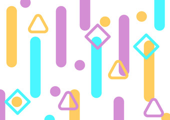 Colorful and Beautiful Abstract Geometric Shape Illustration for Background Template