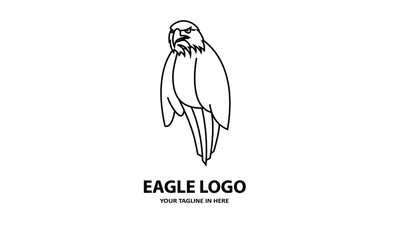 silhouette A simple eagle, suitable for business symbols or logos