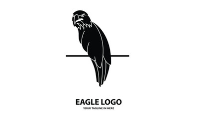 silhouette A simple eagle, suitable for business symbols or logos