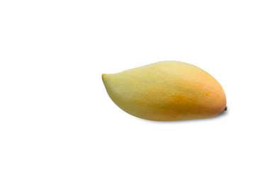 Ripe mango isolated on a white background. Clipping path