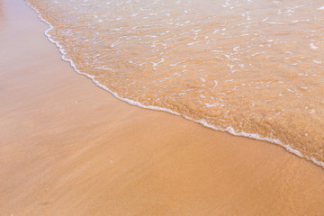 The beach and sea surface 