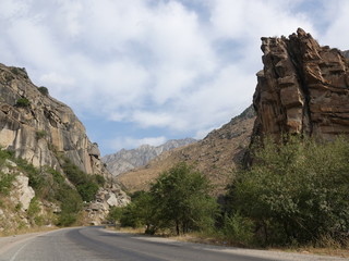 Ala-Bel pass between the Suusamyr valley and the Chychkan gorge. Kyrgyzstan