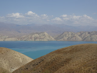 Toktogul reservoir in Kyrgyzstan.