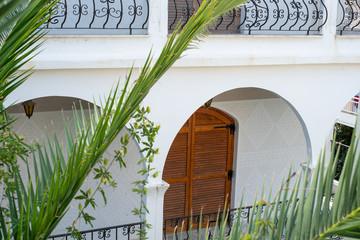 Traditional Mediterranean architecture. The white hacienda.