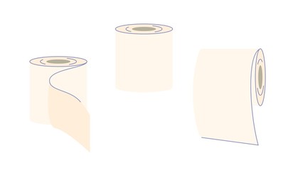 Rolls of toilet paper vector illustration.