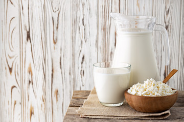 milk and cottage cheese
