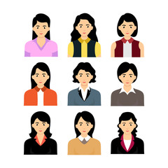 Avatars Women business characters People